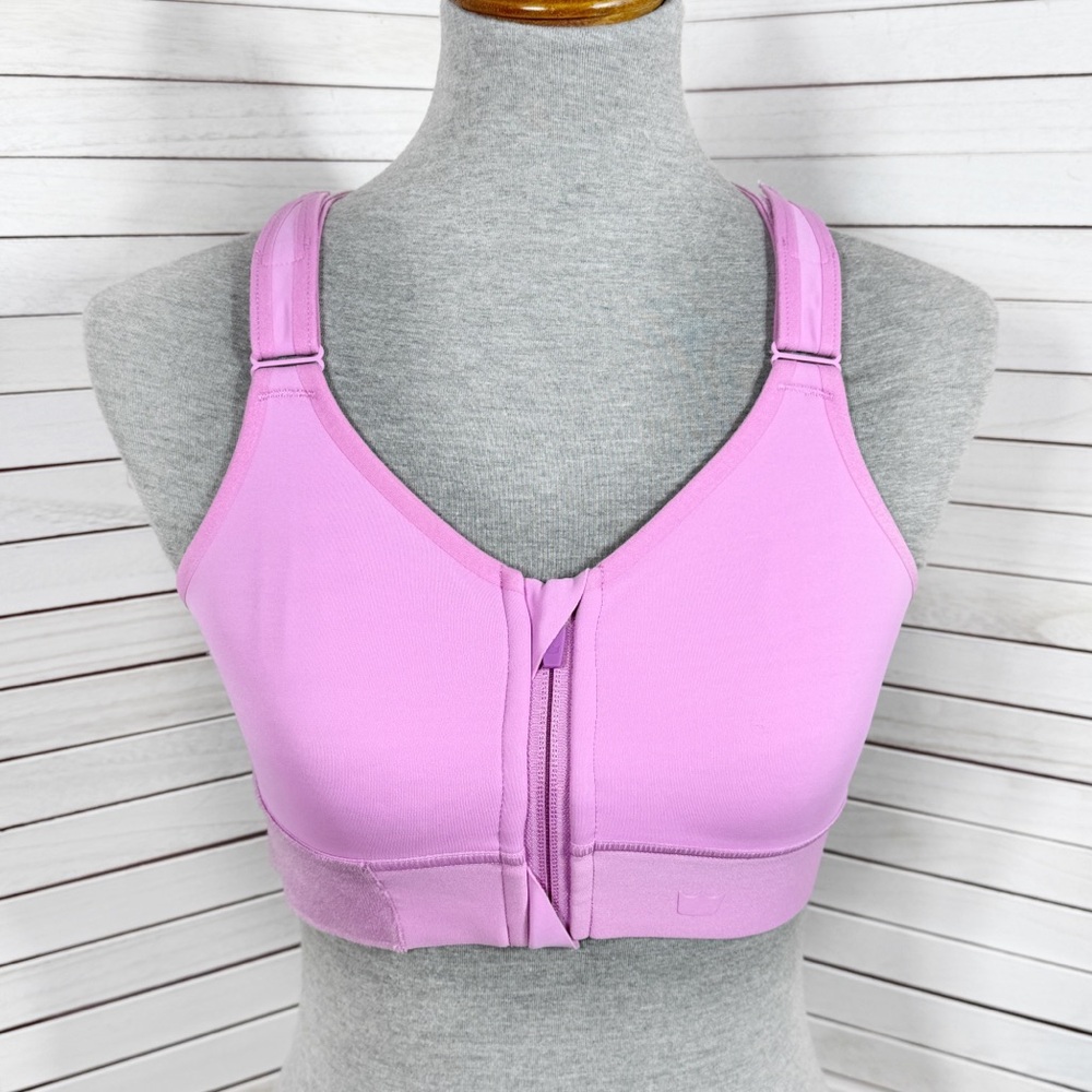 SheFit Front Close Adjustable High Impact Sports Bra Lilac‎ Purple Small 110003